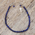 Lapislazuli-Perlen-Charm-Armband - Charm-Armband aus Sterlingsilber und Lapislazuli-Perlen