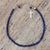 Lapislazuli-Perlen-Charm-Armband - Charm-Armband aus Sterlingsilber und Lapislazuli-Perlen