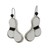 Agate and ceramic drop earrings, 'Modern Style' - Sterling Silver Drop Earrings with Ceramic and Agate Stone