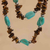 Amazonite and tiger's eye beaded necklace, 'Bohemian Fortune' - Beaded Necklace with Natural Amazonite and Tiger's Eye Gems