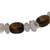 Quartz and tiger's eye beaded necklace, 'Spiritual Courage' - Beaded Long Necklace with Clear Quartz and Tiger's Eye Gems