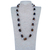Halskette aus Quarz- und Tigerauge-Perlen - Lange Perlenkette mit klarem Quarz und Tigerauge-Edelsteinen