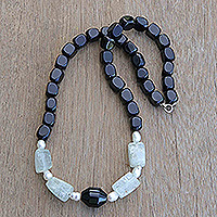 Multi-gemstone beaded necklace, 'Balance Stones' - Beaded Necklace with Multiple Gems Handcrafted in Brazil