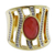 Gold-accented quartz cocktail ring, 'Tubular Coral' - 18k Gold-Accented Quartz & Cubic Zirconia Cocktail Ring (image 2a) thumbail