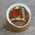 Gold-accented quartz cocktail ring, 'Tubular Coral' - 18k Gold-Accented Quartz & Cubic Zirconia Cocktail Ring (image 2d) thumbail