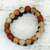 Jasper and agate beaded stretch bracelets, 'Intense Universe' (set of 2) - Beaded Jasper and Agate Stretch Bracelets (Set of 2)