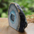 Agate geode, 'Ocean's Heart' - Polished Blue and Grey Agate Geode from Brazil