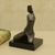 Bronze sculpture, 'Seated Woman III' - Abstract Bronze Sculpture of Woman Seated with Granite Base