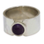 Amethyst single stone ring, 'Modern Wisdom' - Modern Sterling Silver Single Stone Ring with Amethyst Gem