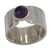 Amethyst single stone ring, 'Modern Wisdom' - Modern Sterling Silver Single Stone Ring with Amethyst Gem (image 2d) thumbail