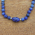 Sodalite beaded necklace, 'Dream in Blue' - Handmade Sodalite Beaded Necklace with Sterling Silver Clasp