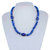 Sodalite beaded necklace, 'Dream in Blue' - Handmade Sodalite Beaded Necklace with Sterling Silver Clasp