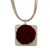 Wood and horn pendant necklace, 'Rose Appeal' - Wood and Horn Rose Pendant Necklace Carved and Dyed by Hand (image 2a) thumbail