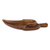 Wood appetizer platter, 'Brown Three-Lobed Leaf' - Wood Leaf Appetizer Platter Carved by Hand in Brazil