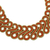 Gold-accented golden grass pendant necklace, 'Orange Braids' - 18k Gold-Accented Golden Grass Pendant Necklace in Orange