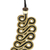 Goldfarbene Halskette mit Grasanhänger, 'Black Braids', mit Goldakzenten - 18k Gold-Accented Golden Grass Anhänger Halskette in Schwarz