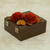 Caja decorativa de madera, 'Cute Rose' - Caja decorativa de madera tallada a mano con rosas amarillas