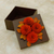 Wood decorative box, 'Glam Rose' - Wood Decorative Box with Red Roses Carved and Dyed by Hand