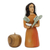 Ceramic sculpture, 'Saint Lucy' - Religious Ceramic Sculpture Handcrafted in Brazil (image 2d) thumbail
