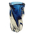 Handblown art glass vase, 'Ocean Blue Twist' - Handblown Murano-Inspired Twisted Blue Art Glass Vase