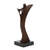 Wood sculpture, 'Angel of Health' (2022) - Abstract Angel Imbuia Wood Sculpture with Granite Base