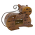 Iron decorative home accent, 'Calm Feline' - Handcrafted Cat-Themed Iron Decorative Home Accent