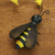 Iron figurines, 'Bee Parade' (set of 3) - Set of 3 Handcrafted Bee-Themed Iron Figurines from Brazil