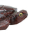 Escultura de dolomita - Escultura de tortuga marina hecha a mano con dolomita roja en Brasil
