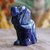 Escultura de sodalita - Escultura de perro de sodalita azul hecha a mano de Brasil