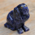 Sodalite sculpture, 'Loyal Logic' - Handcrafted Blue Sodalite Dog Sculpture from Brazil