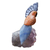 escultura de piedras preciosas - Escultura Cacatúa Hecha a Mano en Calcita y Cuarzo Azul