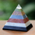 Edelsteinskulptur - Handgefertigte Pyramidenskulptur aus mehreren Edelsteinen aus Brasilien