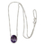 Amethyst pendant necklace, 'Oval Mysticism' - 8-Carat Faceted Amethyst Pendant Necklace from Brazil