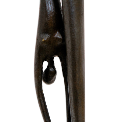 Bronze sculpture, 'Flowing' - Bronze Sculpture on Granite Base of An Abstract Female Form