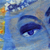 'Saint Intuition' - Pintura acrílica naif inspiradora azul firmada estirada