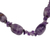 Amethyst long beaded necklace, 'Perfect Purple' - Amethyst Long Beaded Necklace Handcrafted in Brazil