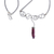 Cultured pearl pendant necklace, 'Fabulous in Burgundy' - Silver Pendant Necklace with Leather Cord and Cultured Pearl (image 2d) thumbail