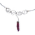 Cultured pearl pendant necklace, 'Fabulous in Burgundy' - Silver Pendant Necklace with Leather Cord and Cultured Pearl (image 2e) thumbail