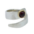 Gold-accented garnet wrap ring, 'Vibrant Embrace' - Sterling Silver Wrap Ring with Garnet on Gold-Plated Bezel