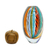 Handblown art glass vase, 'Carnival Cosmos' - Handblown Murano-Inspired Oval Art Vase in a Vibrant Palette