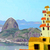Giclee print on canvas, 'Favela and Sugarloaf Mountain' - Vibrant Impressionist Giclee Print of Rio de Janeiro
