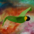 Wood sculpture, 'Flying Petite Macaw' - Hand-Painted Wood Mobile of Small Soaring Green Macaw