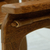 Silla de madera y cuero - Silla de cuero y madera Sucupira marrón con diseño de mandala