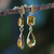 Gold-plated citrine dangle earrings, 'Jolly Gold' - 18k Gold-Plated Citrine Dangle Earrings in a Polished Finish