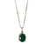 Chrysoprase pendant necklace, 'Lucky Accent' - Sterling Silver Pendant Necklace with Chrysoprase Gems