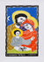 'La Sagrada Familia' - Impresión de xilografía de tinta religiosa sin estirar firmada de Brasil