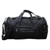 Leather travel bag, 'Brazil in Black' - Black Leather Travel Bag with Handles and Adjustable Strap