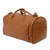 Leather travel bag, 'Brazil in the Light' (small) - Adjustable Light Brown 100% Leather Travel Bag (Small)