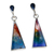 Silver and resin dangle earrings, 'Galaxy Portal' - Triangle-Shaped Silver and Resin Dangle Earrings from Brazil