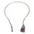 Amethyst collar necklace, 'Wise Magnitude' - Freeform Amethyst Collar Pendant Necklace from Brazil